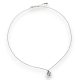 Silver necklace with heart-shaped zirconia pendant