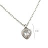 Silver necklace with heart-shaped zirconia pendant