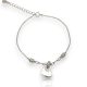 Silver chain bracelet with a heart charm