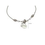Silver chain bracelet with a heart charm