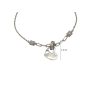 Silver chain bracelet with a heart charm