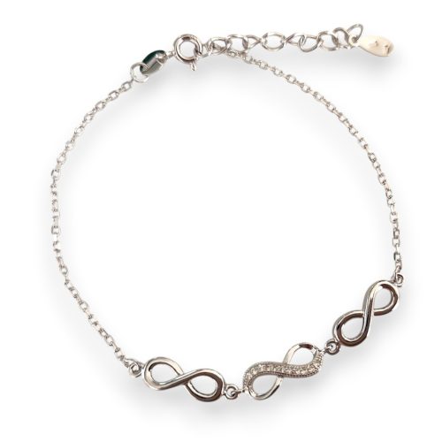 Silver bracelet with infinity symbols