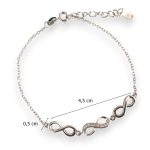 Silver bracelet with infinity symbols