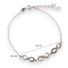 Silver bracelet with infinity symbols
