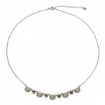 Silver necklace with rock crystal pendants