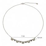 Silver necklace with rock crystal pendants