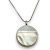 Split-circle silver mother-of-pearl pendant