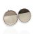 Split-circle silver mother-of-pearl earrings