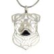Silver dog pendant with Rottweiler head