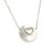 Silver heart necklace with white mother-of-pearl