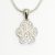 Silver paw pendant with zirconia stones