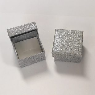 Small silver-tone jewelry box
