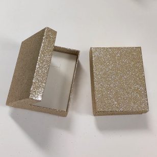 Medium-sized gold-colored jewelry box