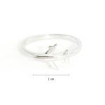 Silver airplane ring