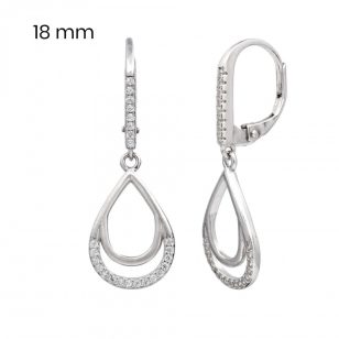 Drop / Dangle earrings with zirconia stones