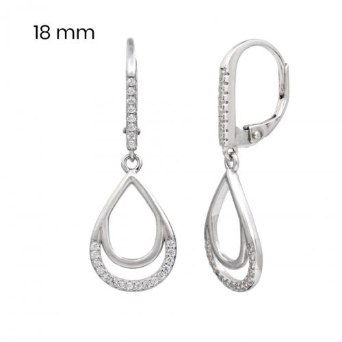 Drop / Dangle earrings with zirconia stones