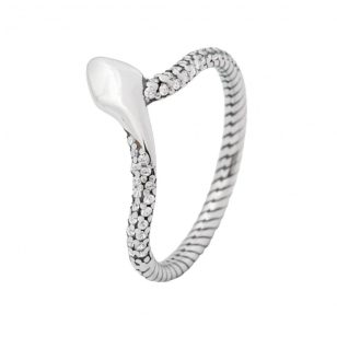 Silver snake ring