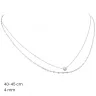 Dupla ezüst lánc gömb medállal
