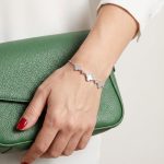 Mother-of-pearl clover silver bracelet