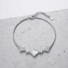 Mother-of-pearl clover silver bracelet