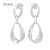 Twisted drop silver earrings