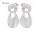 Modern silver drop earrings