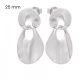 Modern silver drop earrings