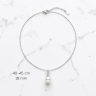 Silver chain with pearl pendant