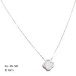 Mother-of-pearl clover silver necklace