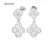 Pair of flower silver earrings