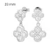 Pair of flower silver earrings