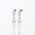Dangle pearl drop silver earrings