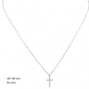 Thin silver pendant necklace