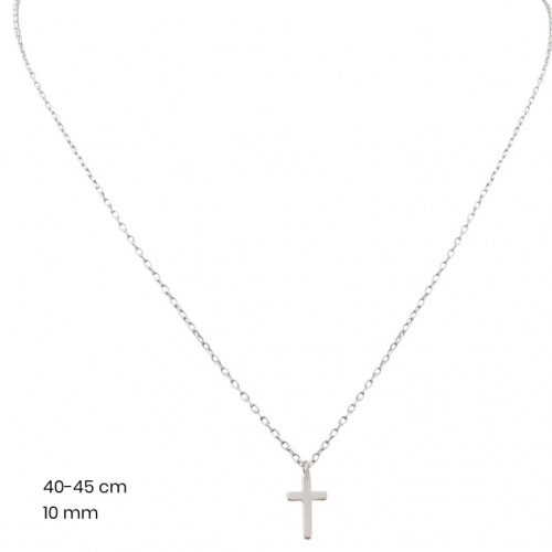 Thin silver pendant necklace