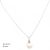 Silver necklace with minimalist freshwater pearl pendant
