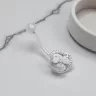 Ezüst köldök piercing virág mintával