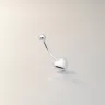 Szív alakú minimalista ezüst köldök piercing