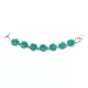 Silver-plated bracelet with turquoise roses
