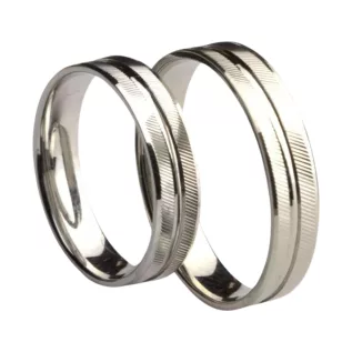 45001-AF Stockholm white gold wedding band