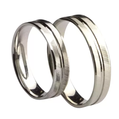 45001-AF Stockholm white gold wedding band