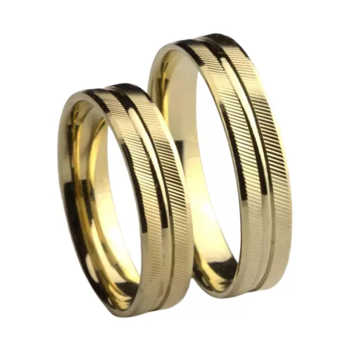 45001-AS Madrid yellow gold wedding band