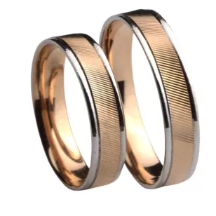 45002-AVF Miami white and red gold wedding band