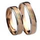45002-AVF Miami white and red gold wedding band