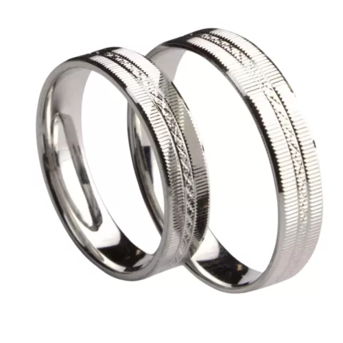 45003-AF Toronto white gold wedding band