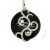 Special Onyx Silver Circle Pendant