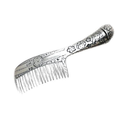 Baby gift: Silver baby comb with engravable surface