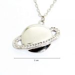 Silver Saturn's Ring Necklace