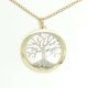 Gold Tree of Life Pendant with Mother-of-Pearl