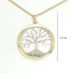 Gold Tree of Life Pendant with Mother-of-Pearl