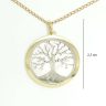 Gold Tree of Life Pendant with Mother-of-Pearl